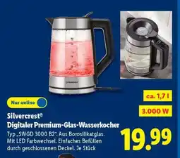 Lidl Silvercrest Digitaler Premium-Glas-Wasserkocher Angebot