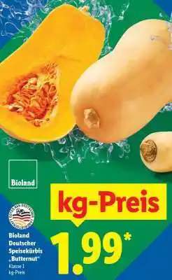 Lidl Bioland Deutscher Speisekürbis „Butternut“ Angebot