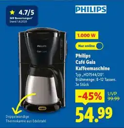 Lidl Philips Café Gaia Kaffeemaschine Angebot