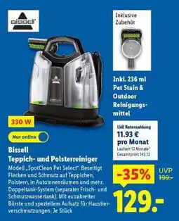 Lidl Bissell Teppich- und Polsterreiniger Angebot