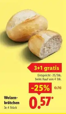 Lidl Weizenbrötchen Angebot