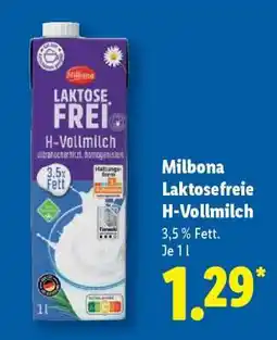 Lidl Milbona Laktosefreie H-Vollmilch Angebot