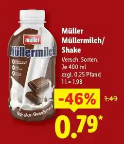 Lidl Müller Müllermilch/Shake Angebot