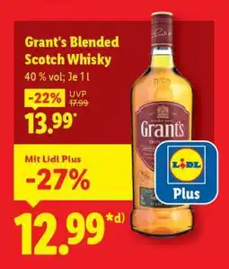 Lidl Grant's Blended Scotch Whisky Angebot