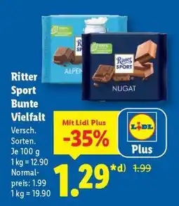 Lidl Ritter Sport Bunte Vielfalt Angebot