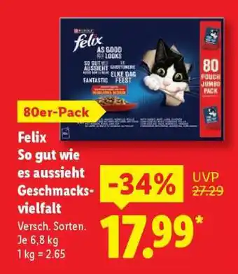 Lidl Felix So gut wie es aussieht Geschmacksvielfalt Angebot