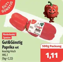 Aktiv Irma Gut&Günstig Paprika rot Angebot