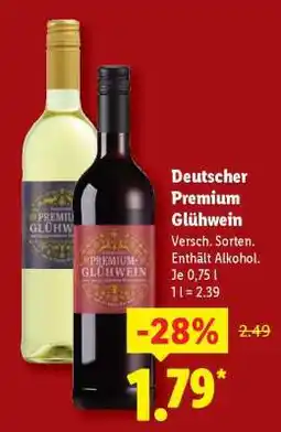 Lidl Deutscher Premium Glühwein Angebot