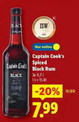 Lidl Captain Cook’s Spiced Black Rum Angebot