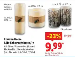 Lidl Livarno Home LED-Echtwachskerze/-n Angebot