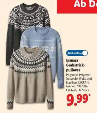 Lidl Esmara Grobstrickpullover Angebot