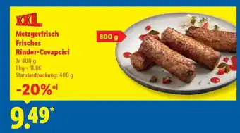Lidl Metzgerfrisch Frisches Rinder-Cevapcici Angebot
