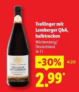 Lidl Trollinger mit Lemberger QbA, halbtrocken Angebot