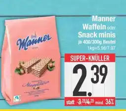 Edeka Manner Waffeln oder Snack minis Angebot
