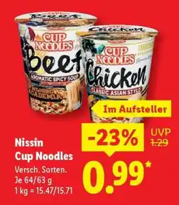 Lidl NISSIN Cup Noodles Angebot