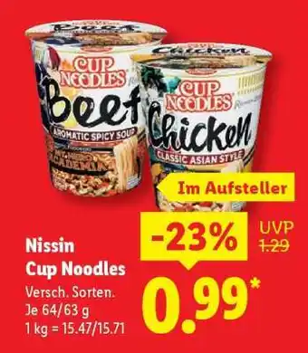 Lidl NISSIN Cup Noodles Angebot