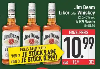 Edeka Jim Beam Likör oder Whiskey Angebot