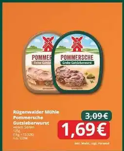 Famila Nord Ost Rügenwalder Mühle Pommersche Gutsleberwurst Angebot