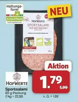 Famila Nord Ost HofWerte Sportsalami Angebot