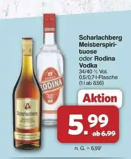 Famila Nord Ost Scharlachberg Meisterspirituose oder Rodina Vodka Angebot