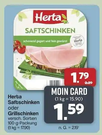 Famila Nord Ost Herta Saftschinken oder Grillschinken Angebot