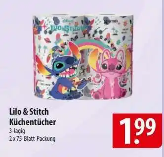 Famila Nord Ost Lilo & Stitch Küchentücher Angebot