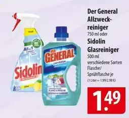 Famila Nord Ost Der General Allzweckreiniger oder Sidolin Glasreiniger Angebot