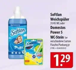 Famila Nord Ost Softlan Weichspüler oder Domestos Power 5 WC-Stein Angebot