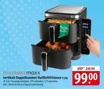 Famila Nord Ost GOURMETmaxx vertikale Doppelkammmer-Heißluftfritteuse FryUp Angebot