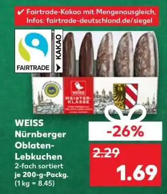 Kaufland WEISS Nürnberger Oblaten-Lebkuchen Angebot
