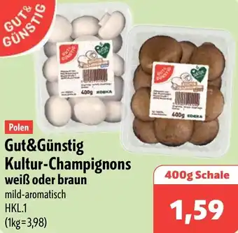 Aktiv Irma Gut&Günstig Kultur-Champignons weiß oder braun Angebot