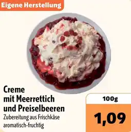 Aktiv Irma Creme mit Meerrettich und Preiselbeeren Angebot