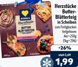 Aktiv Irma EDEKA Herzstücke Butter Blätterteig in Scheiben Angebot