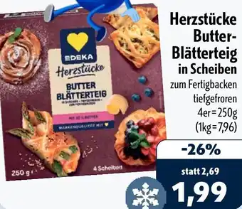 Aktiv Irma EDEKA Herzstücke Butter Blätterteig in Scheiben Angebot