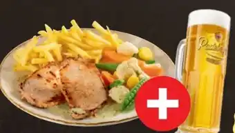 XXXLutz XXXL Schweinerücken mit Pommes frites und Gemüse Angebot