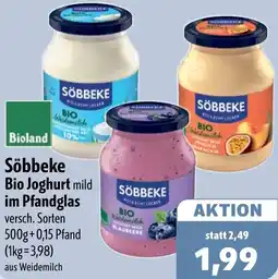 Aktiv Irma Söbbeke Bio Joghurt mild im Pfandglas Angebot