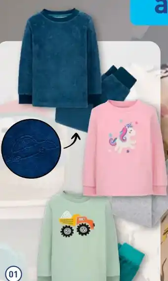 Aldi Nord Lily & Dan Kleinkinder Velours-Pyjama Angebot