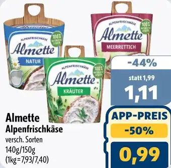 Aktiv Irma Almette Alpenfrischkäse Angebot