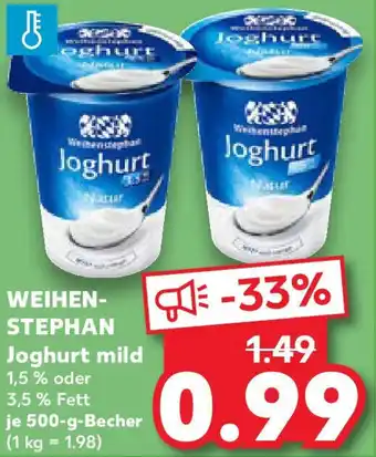 Kaufland WEIHENSTEPHAN Joghurt mild Angebot