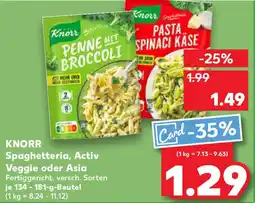 Kaufland KNORR Spaghetteria, Activ Veggie oder Asia Angebot