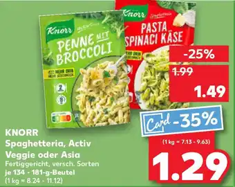 Kaufland KNORR Spaghetteria, Activ Veggie oder Asia Angebot