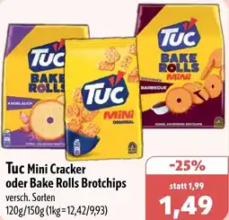 Aktiv Irma Tuc Mini Cracker oder Bake Rolls Brotchips Angebot