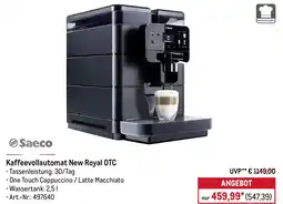 METRO Saeco Kaffeevollautomat New Royal OTC Angebot
