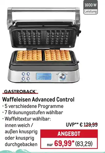 METRO GASTROBACK Waffeleisen Advanced Control Angebot