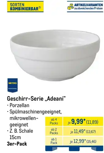 METRO METRO PROFESSIONAL Geschirr-Serie „Adeani" Angebot