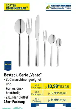 METRO METRO PROFESSIONAL Besteck-Serie „Vento" Angebot