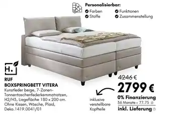 Hardeck Ruf boxspringbett vitera Angebot