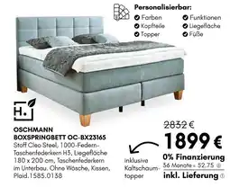 Hardeck Oschmann boxspringbett oc-bx23165 Angebot