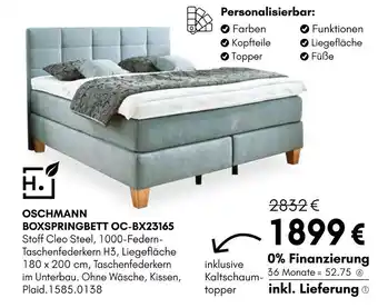 Hardeck Oschmann boxspringbett oc-bx23165 Angebot