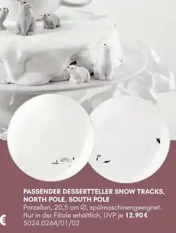 Hardeck Passender dessertteller snow tracks, north pole Angebot